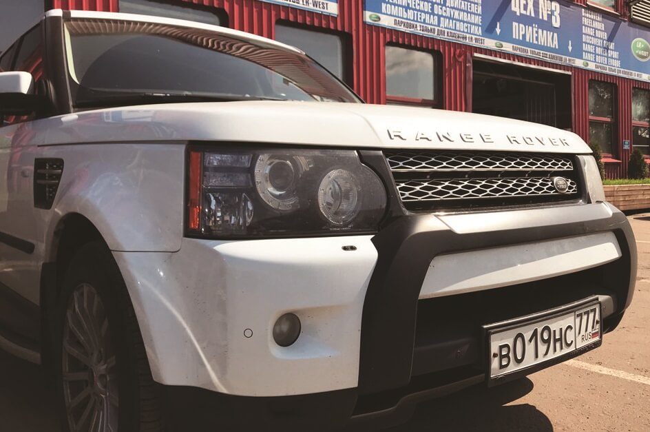 Защита переднего бампера Range Rover Sport