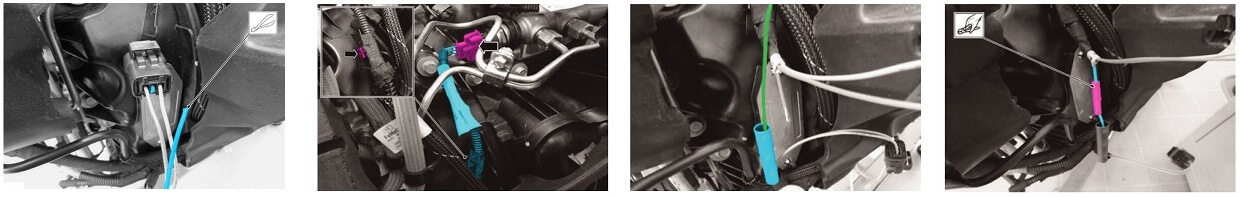Проводка датчика давления топлива на Range Rover L405 c двигателем 4.4 TDV8