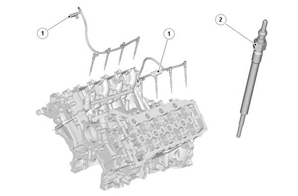 Свечи накаливания дизельного двигателя 4.4TD Range Rover и Range Rover Sport